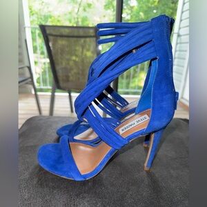 Steve Madden Blue Strappy Heels with Stiletto brand new size 8